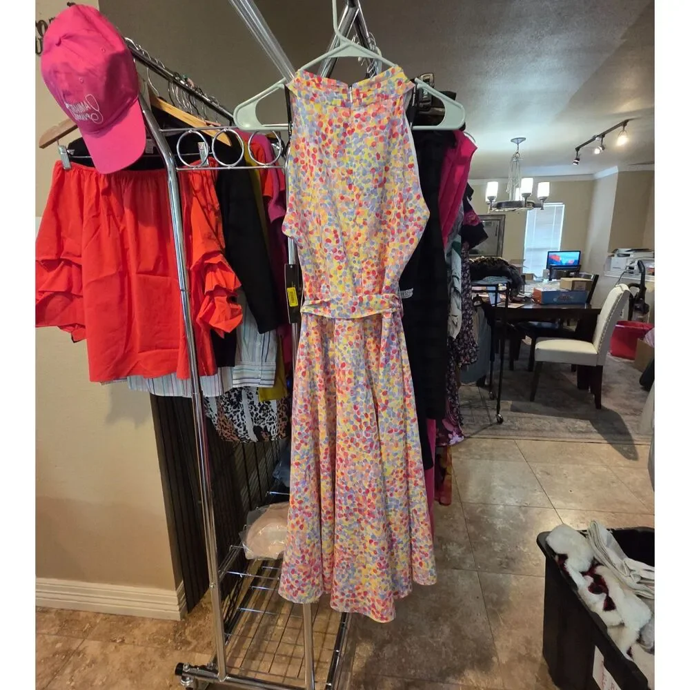 Tahari by Arthur S. Levine Multicolor Fit & Flare Dress Size 10